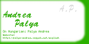 andrea palya business card